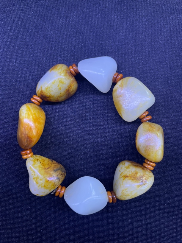 新疆和田玉原石手串111g