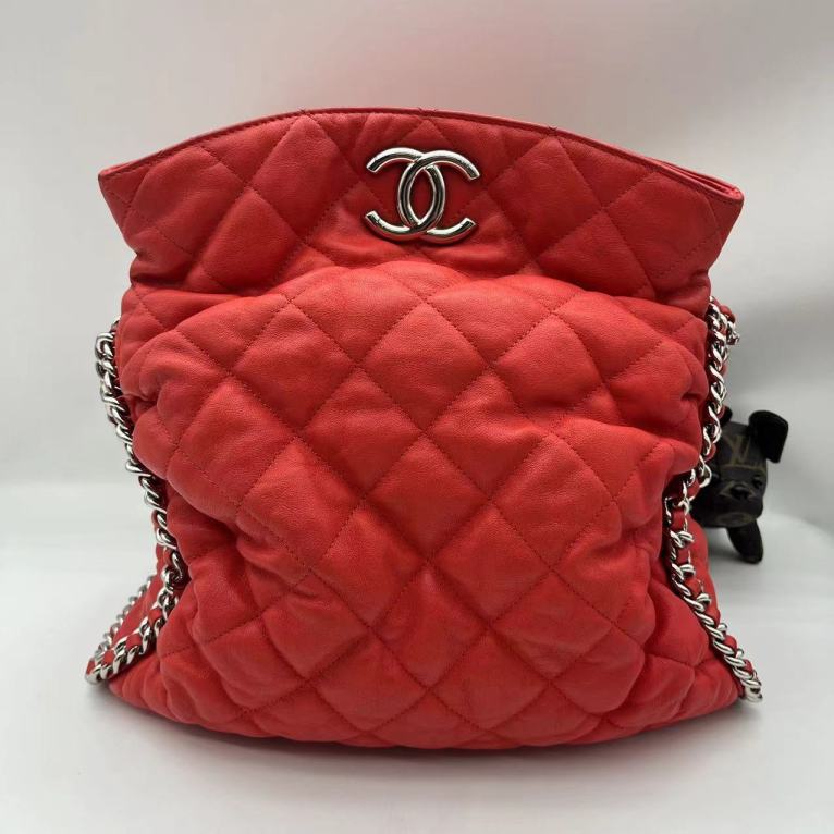 95新 Chanel/香奈儿 橘色托特包  620  9137