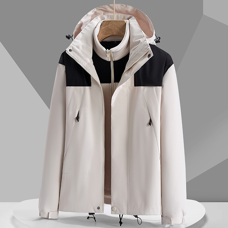 冲锋衣男女同款保暖外套三合一两件套春秋冬季户外登山服情侣外套