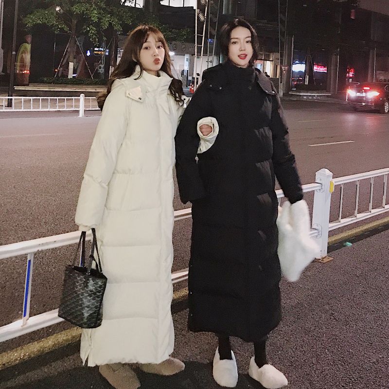 棉服女23新款加厚过膝棉袄冬超长款到脚踝艺考学生棉衣外套羽绒服