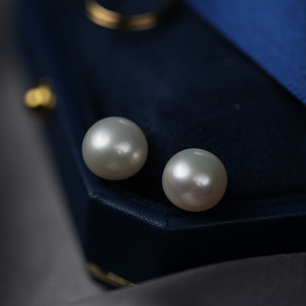 丽沁 925银耳饰 圆舞曲高亮珠耳钉轻奢经典百搭圆形白色耳饰