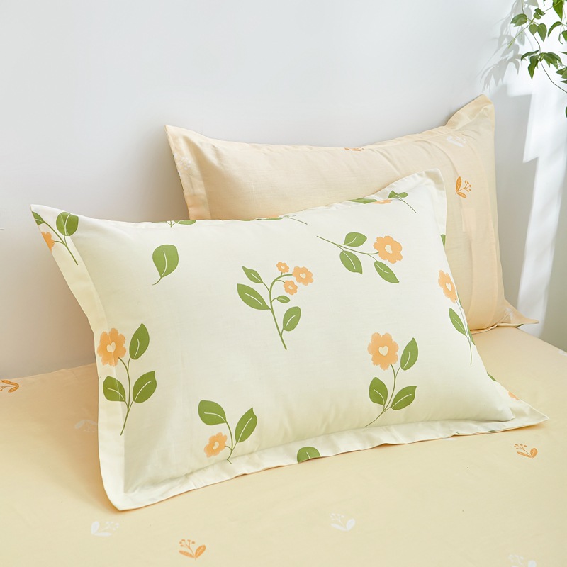 新款128*68全棉印花斜纹单枕套纯棉小清新碎花家用枕芯套枕头套