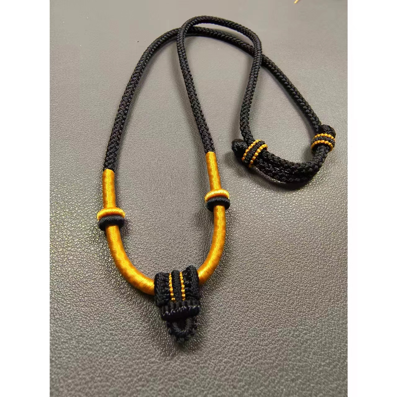 非金属布艺项链 纯手工编织高端龙鳞项链绳