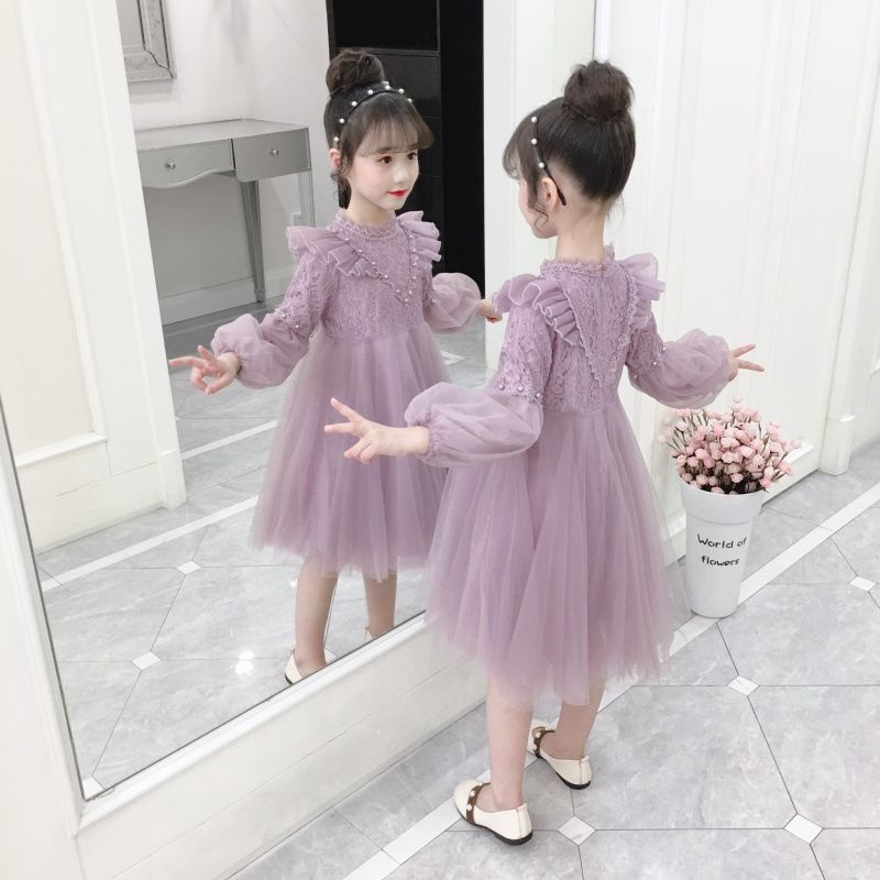 吧啦啦吧啦女童连衣裙秋装2023新款童装韩版网红小女孩长袖白雪公