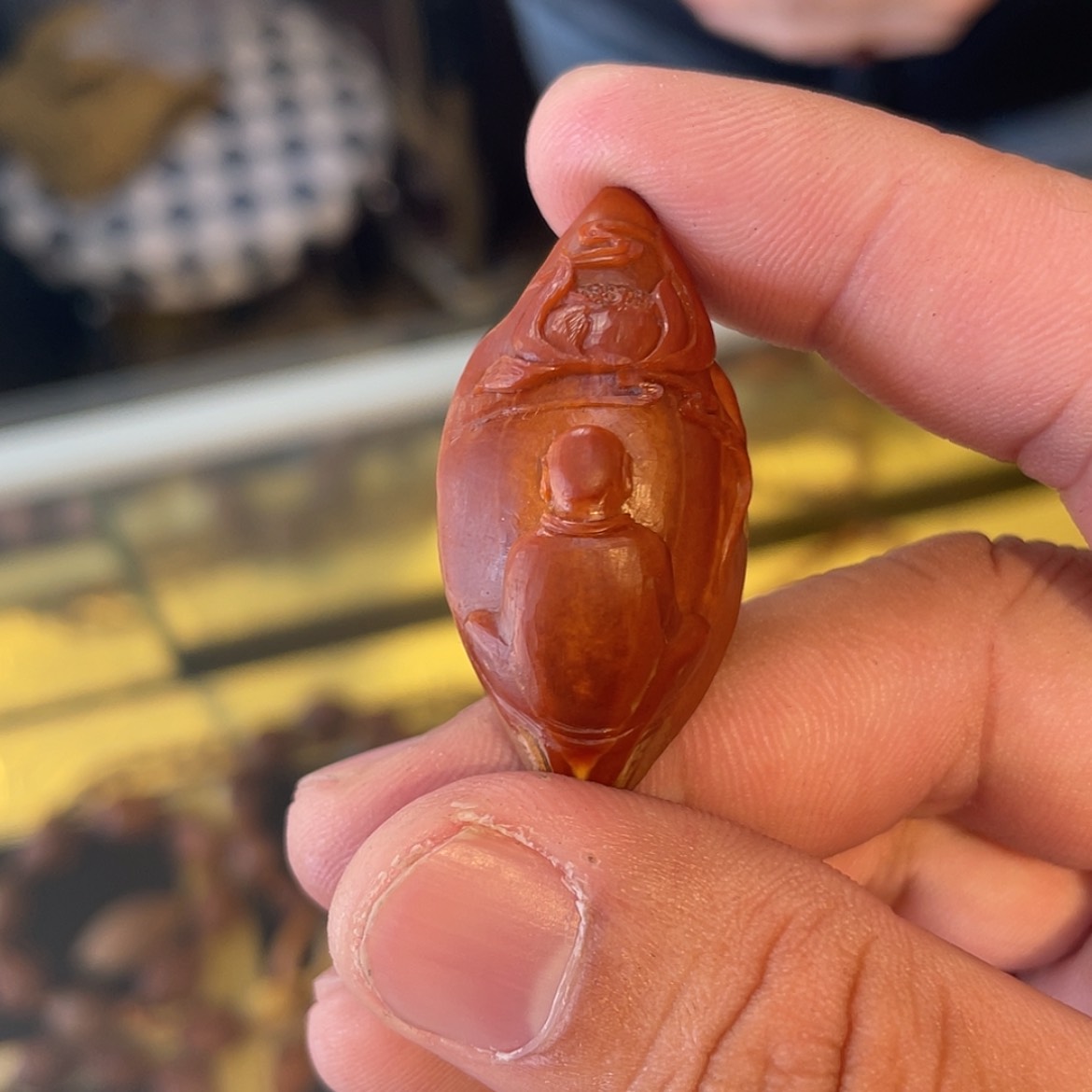 【闪购商品】橄榄核吊坠文**长