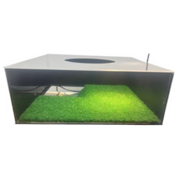 123456乌龟晒台龟缸宠物暖房爬台黑色亚克力