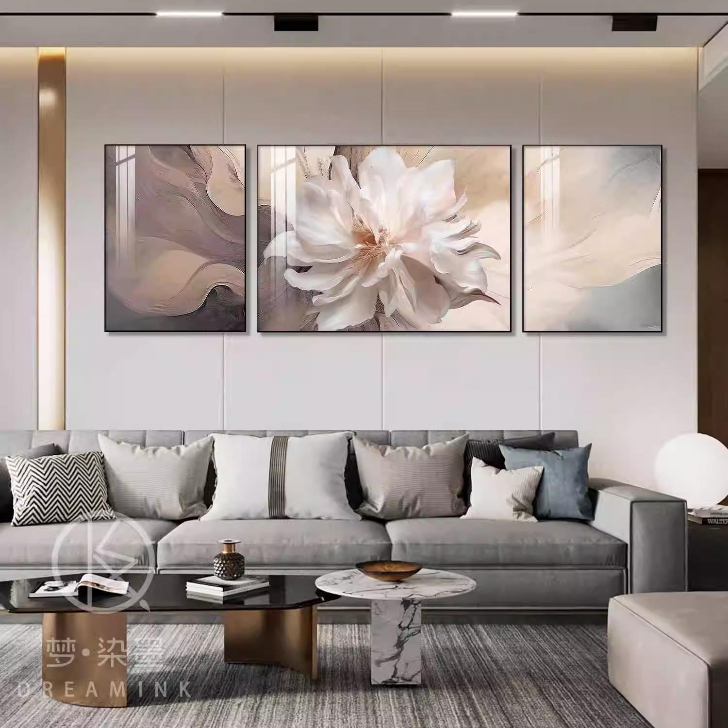 2024年现代简约大气沙发背景墙挂画极简轻奢客厅装饰画高级感壁画