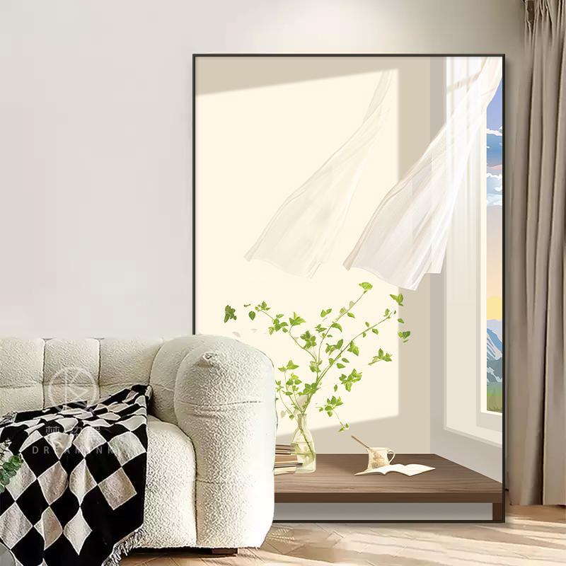 2024现代简约沙发背景墙挂画极简轻奢玄关装饰画大气高级感落地画