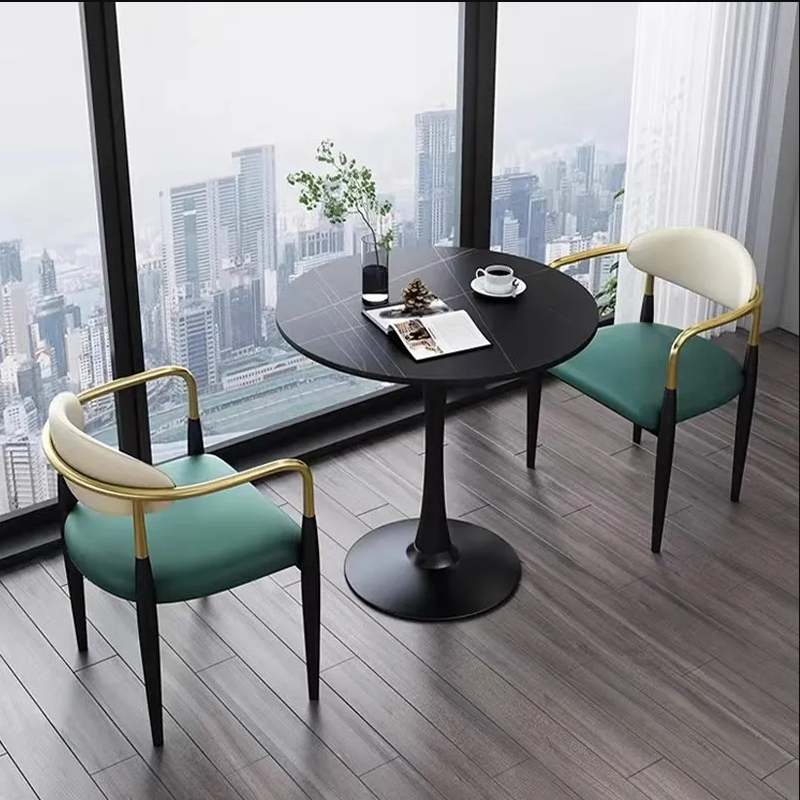 推荐推荐餐椅轻奢高档椅子现代简约金属椅子家用接待洽谈奶