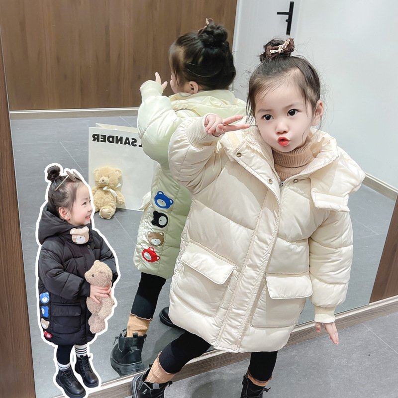 女童秋冬棉服2022新款儿童韩版加厚女宝宝时髦棉衣冬装保