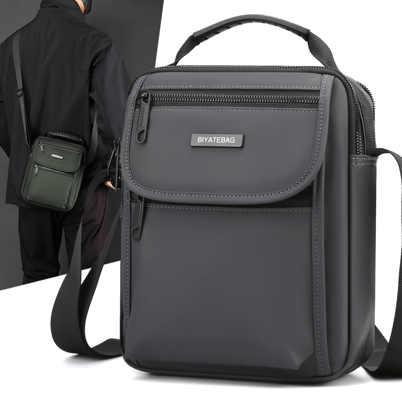 新款潮牌男士牛津布单肩包休闲尼龙帆布斜挎背包时尚旅行百搭男包