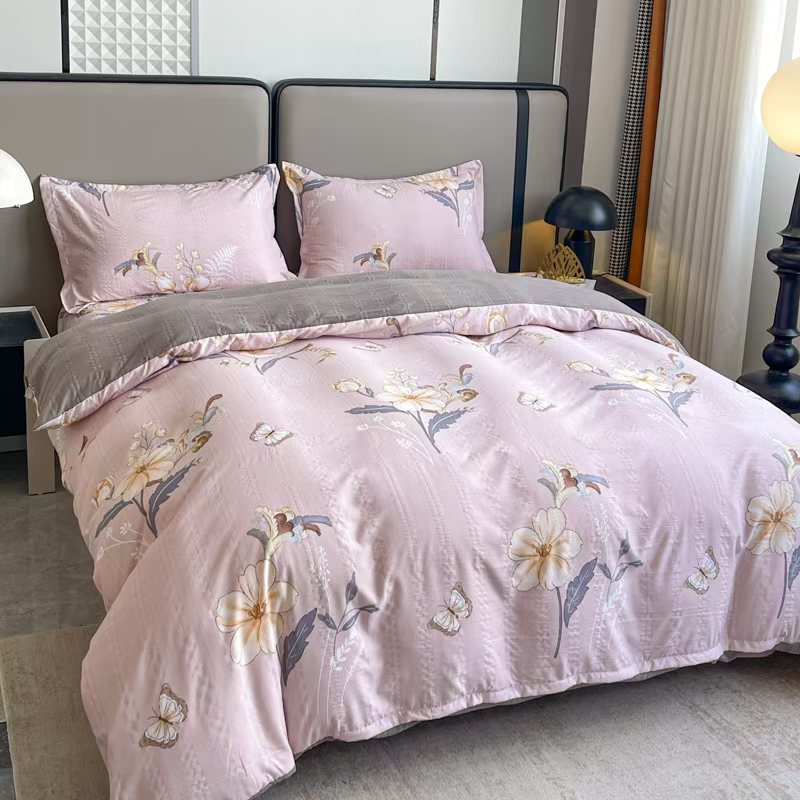 亲肤柔软被套-蝶舞灰YSM