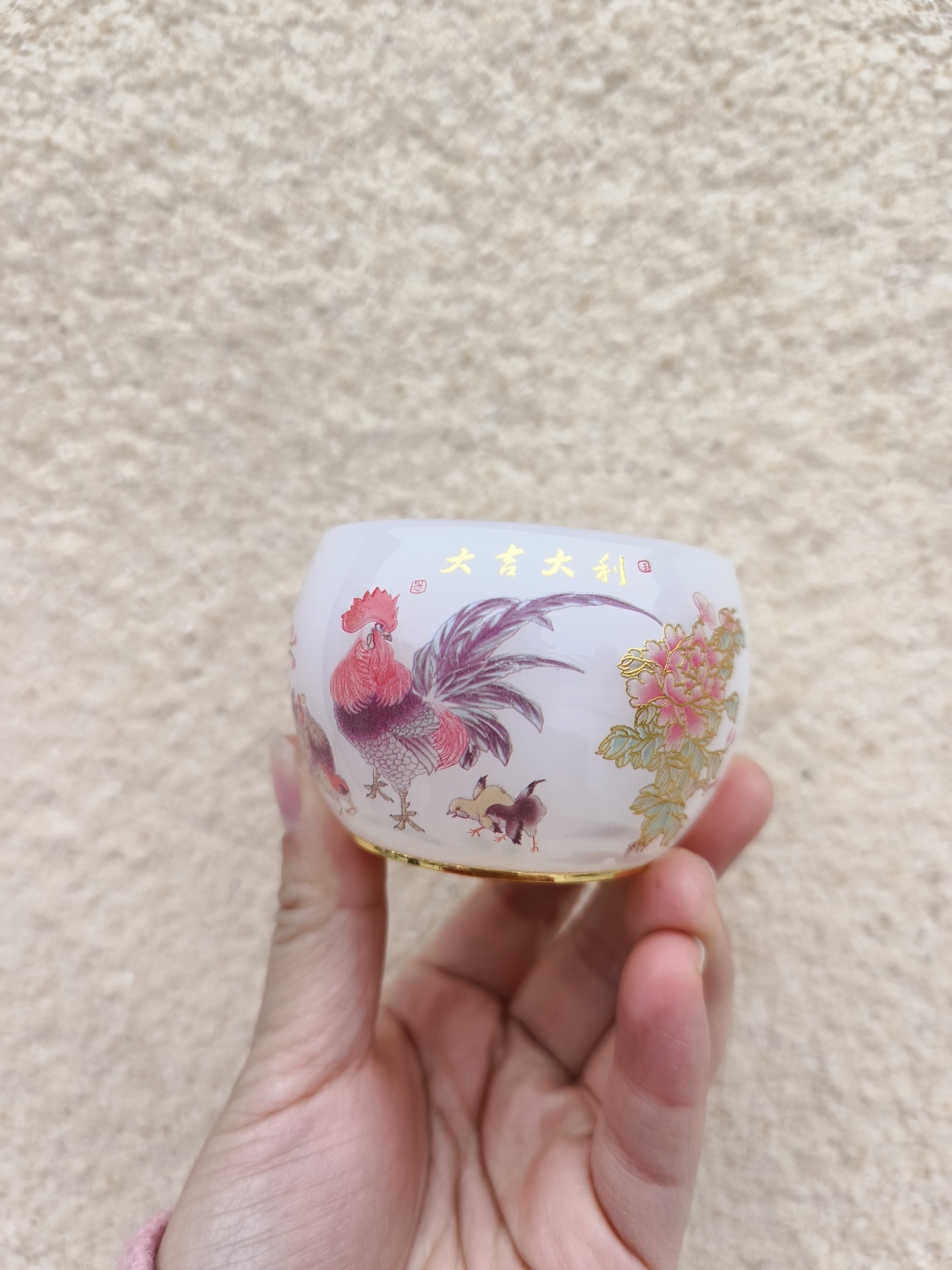 【大吉大利琉璃杯】手工茶杯琉璃杯喝茶喝水品茗杯主人杯白琉璃