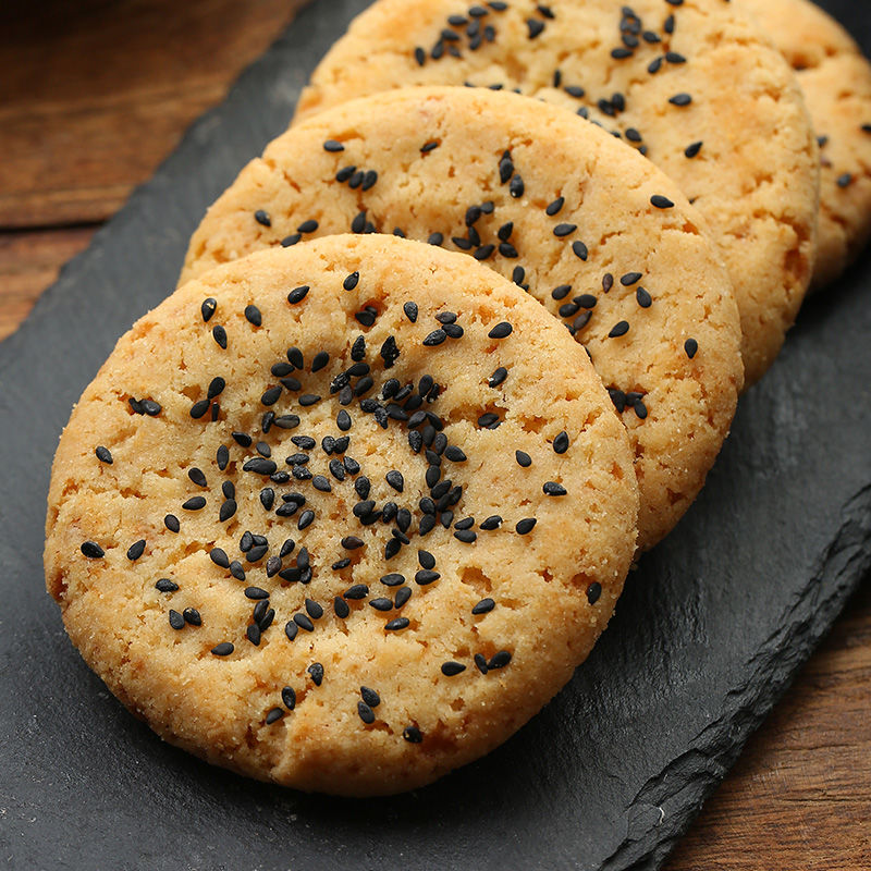 KangQuan/康泉无加蔗糖黑芝麻山药桃酥27g/袋充饥休闲解馋零食品