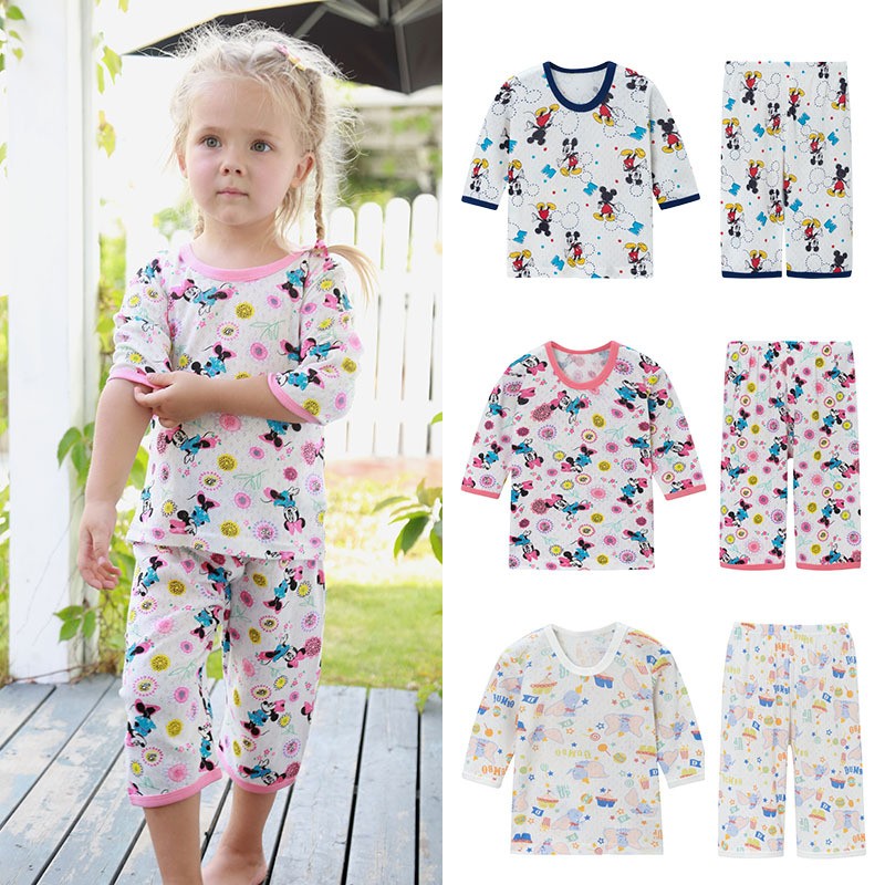 宝宝上衣面包网眼七分袖套装90-140