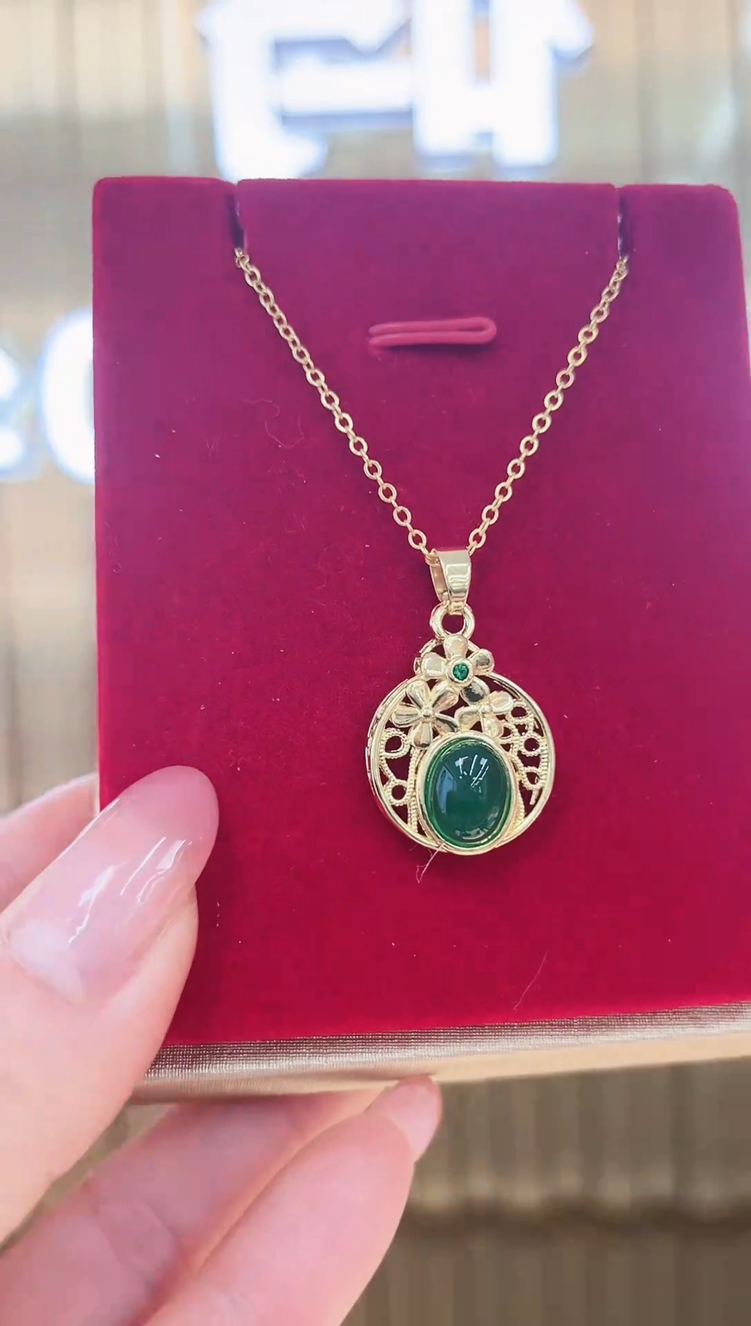 【闪购商品】玛瑙/玉髓颈饰未镶嵌 花开富贵精美镂空吊坠【ZDZ409】