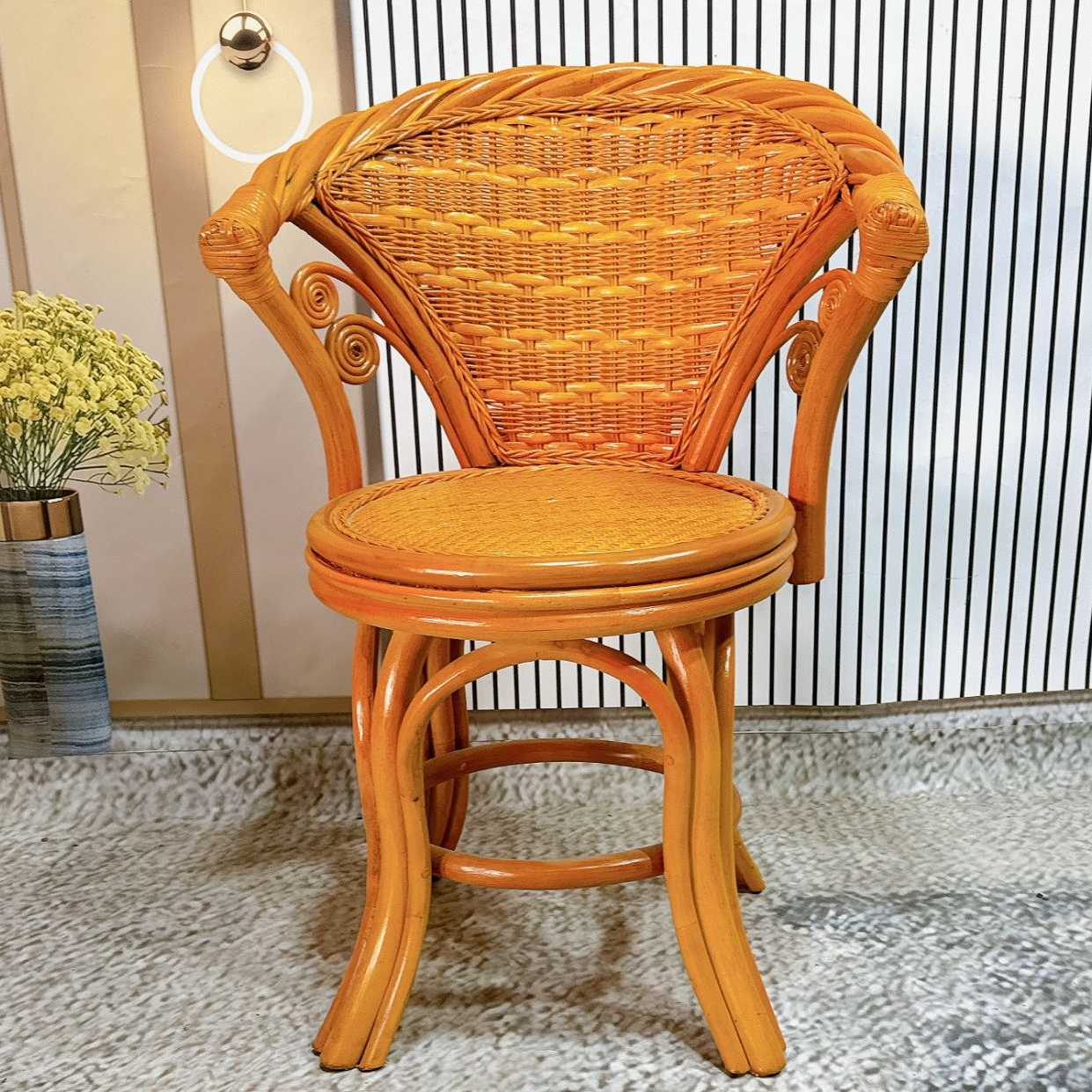 简约藤编织椅子休闲椅户外阳台小茶桌椅组合桌椅套装滕椅单人客厅