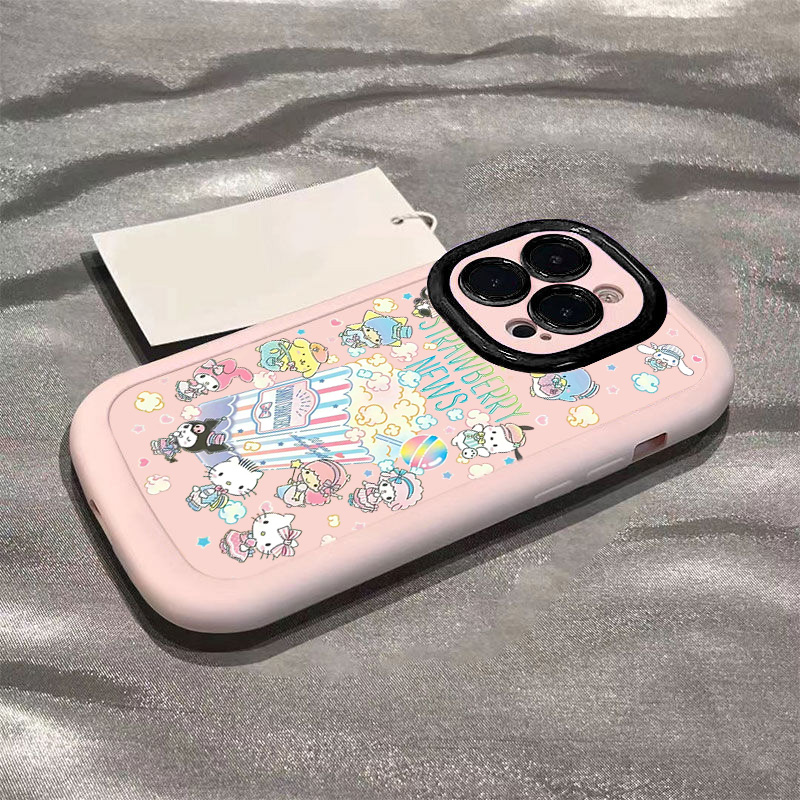 爆米花可爱凯蒂苹果15promax手机壳iphone14全包13p高级12p软壳11