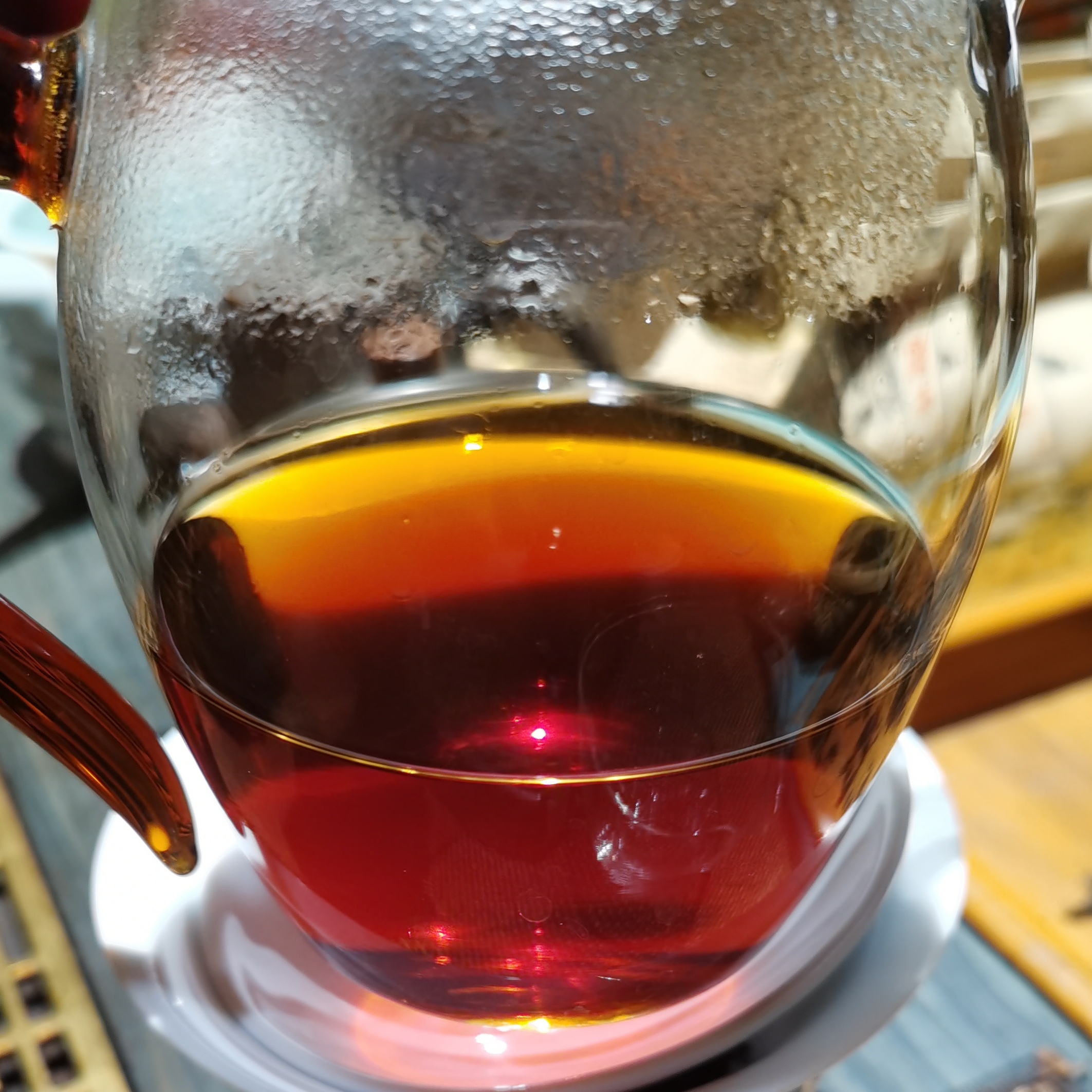 500克装 窖藏金花六堡茶 陈香菌香，滑糯甜润，告别油腻和湿气