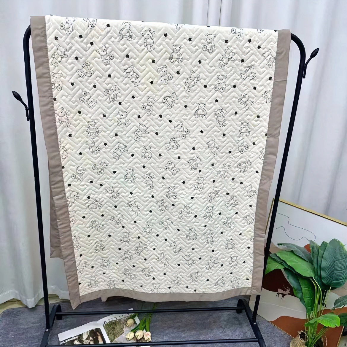 学生宿舍幼儿床盖四季款双面三层夹棉防滑单人床单