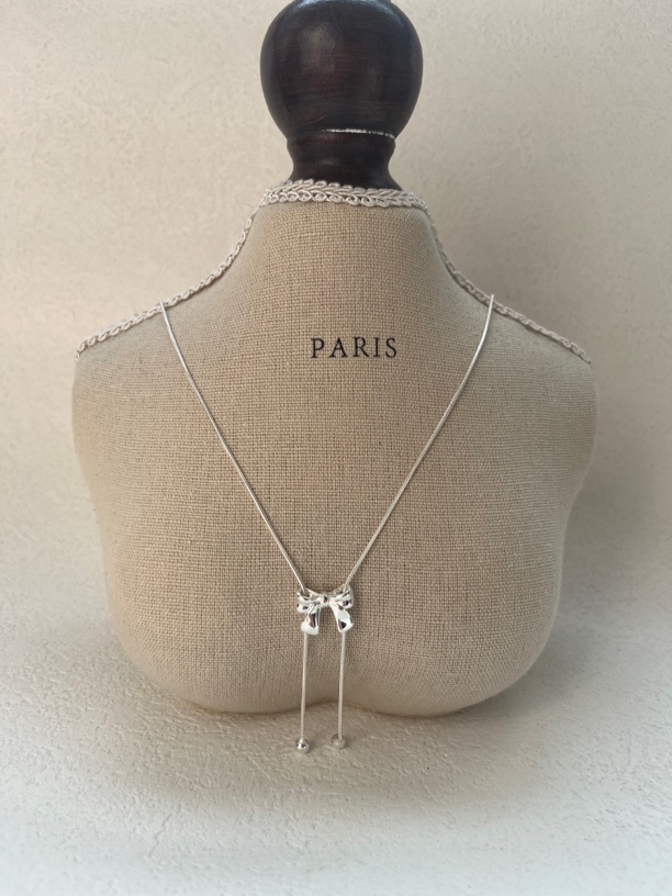 坠链均925银 项链小众简约银色抽拉坠链可调节时尚气质