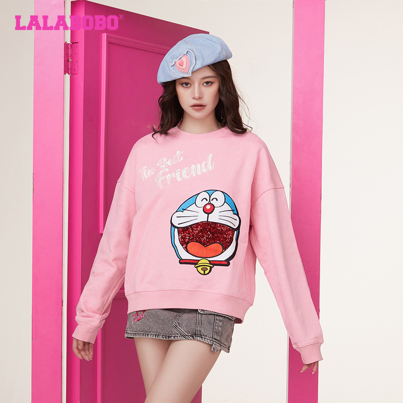 武汉LALABOBO X 哆啦A梦联名款休闲百搭机器猫卫衣女ABCD-WSTS13