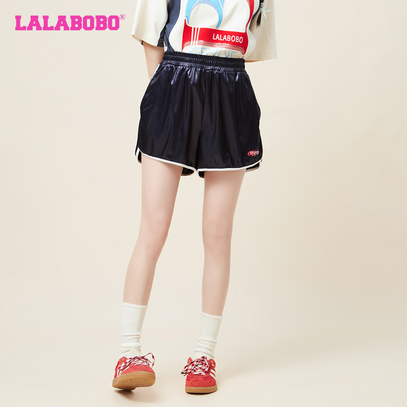 石家庄（微瑕不退不换）复古百搭运动休闲高腰针织短裤LBCB-WXZD22