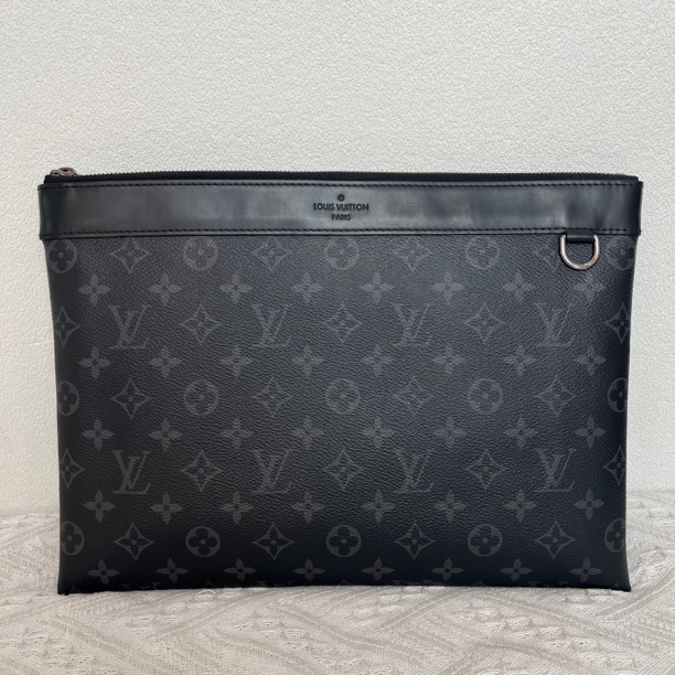 99新 LouisVuitton/路易威登 5392经典时尚黑老花信封手拿包
