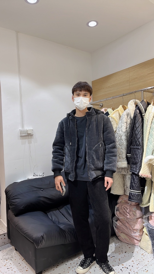 冬季男士新款三层加绒加厚休闲保暖连帽可外穿家居服套装