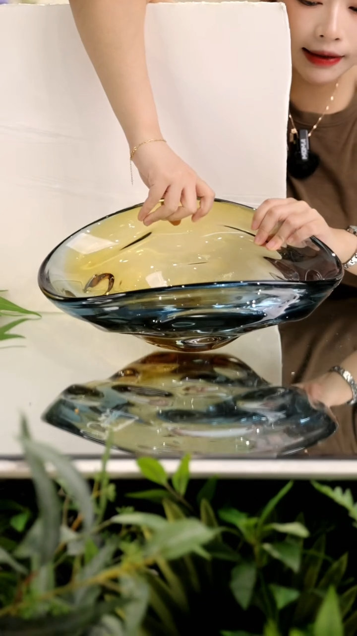【闪购商品】琥珀蓝灰拼色果盘