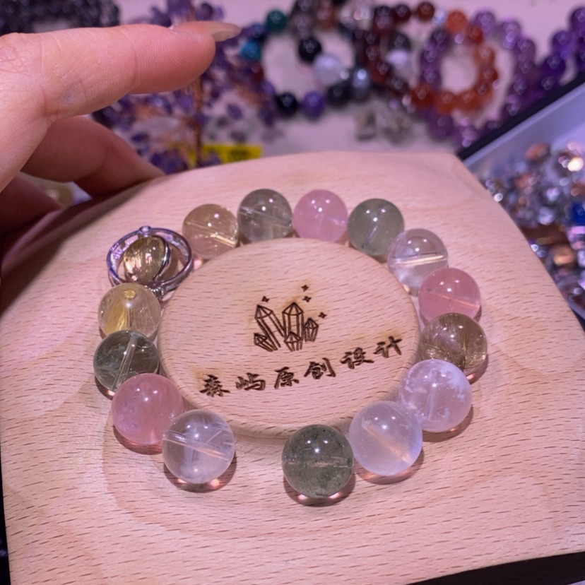 【闪购商品】烟晶手链银S925镶嵌糖****y