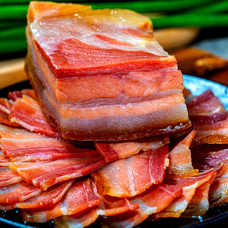 云南宣威腊肉三线五花土猪风干腊肉农家美食