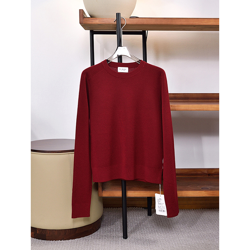 匠心RIBEE系列 马鞍肩18针四平针精纺 羊 毛 针 织 衫