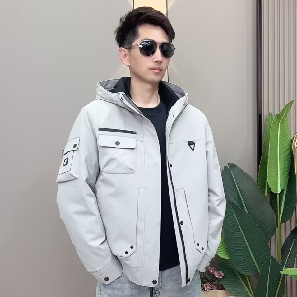 新款男装派克服活里活面时尚帅气运动短款休闲百搭连帽潮流保暖