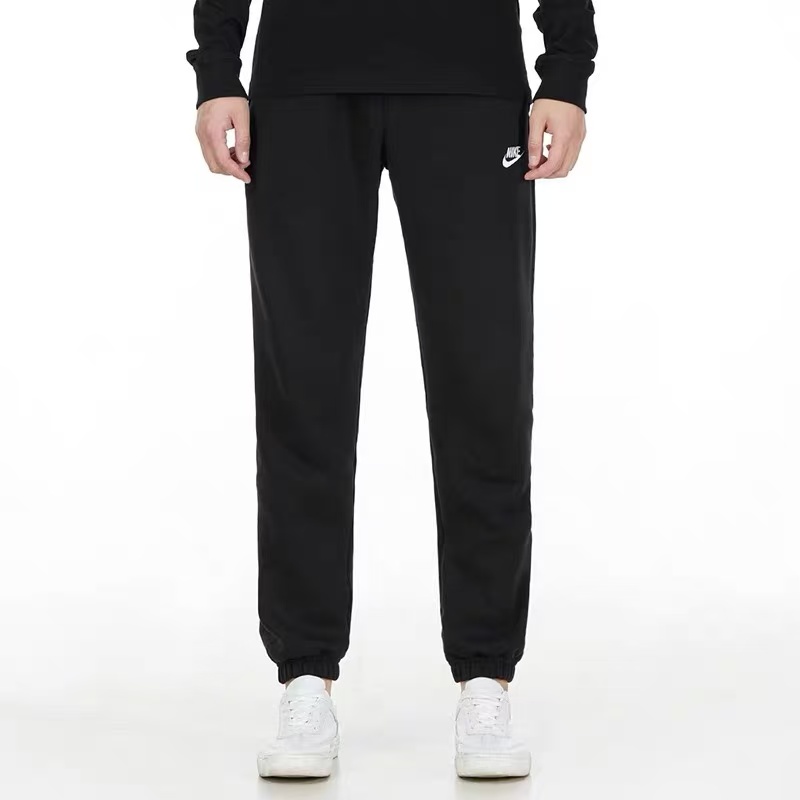 NIKE/耐克加绒卫裤男裤秋季跑步休闲裤运动裤黑色长裤2738