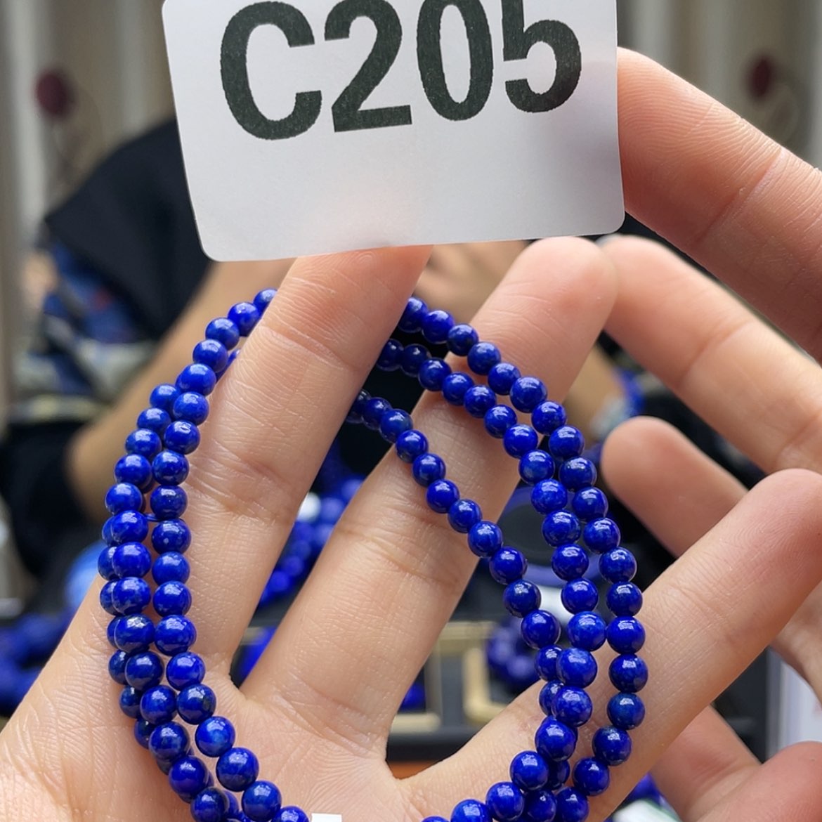 【闪购商品】青金石手链4三圈c 205未镶嵌