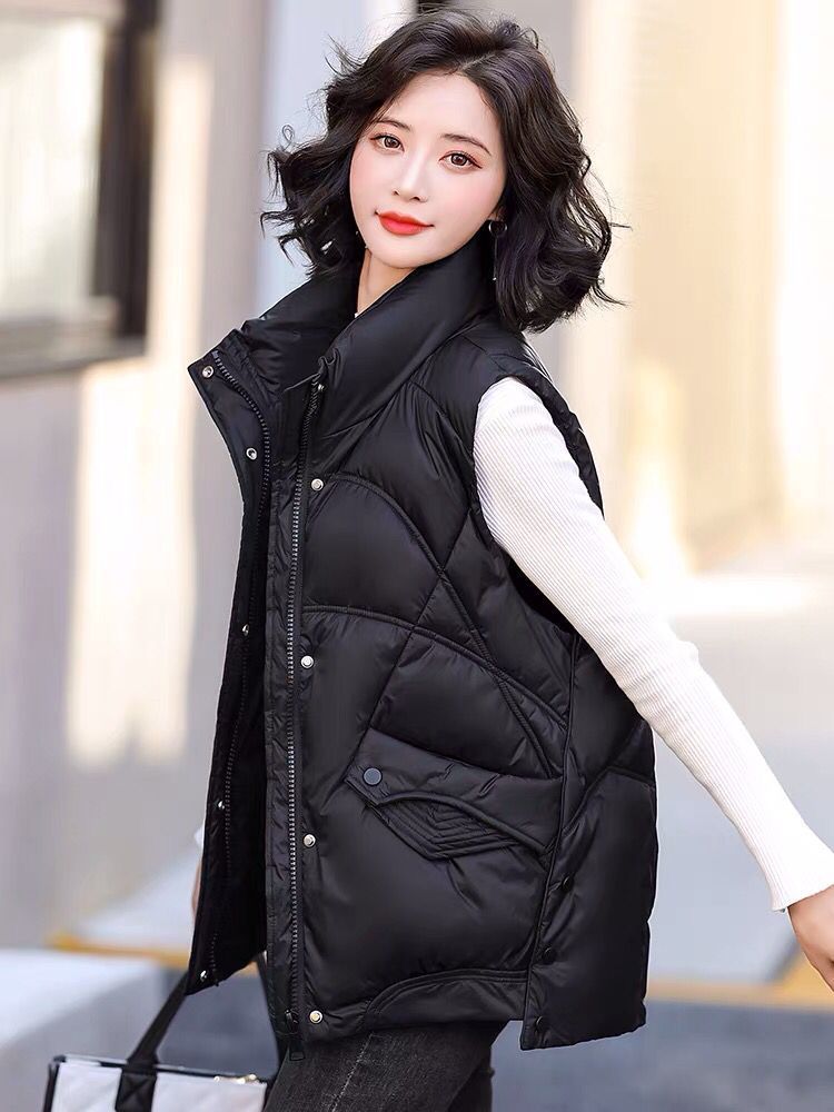 波司澄羽绒马甲女2023新款秋冬白鸭绒韩版宽松时尚马夹坎肩
