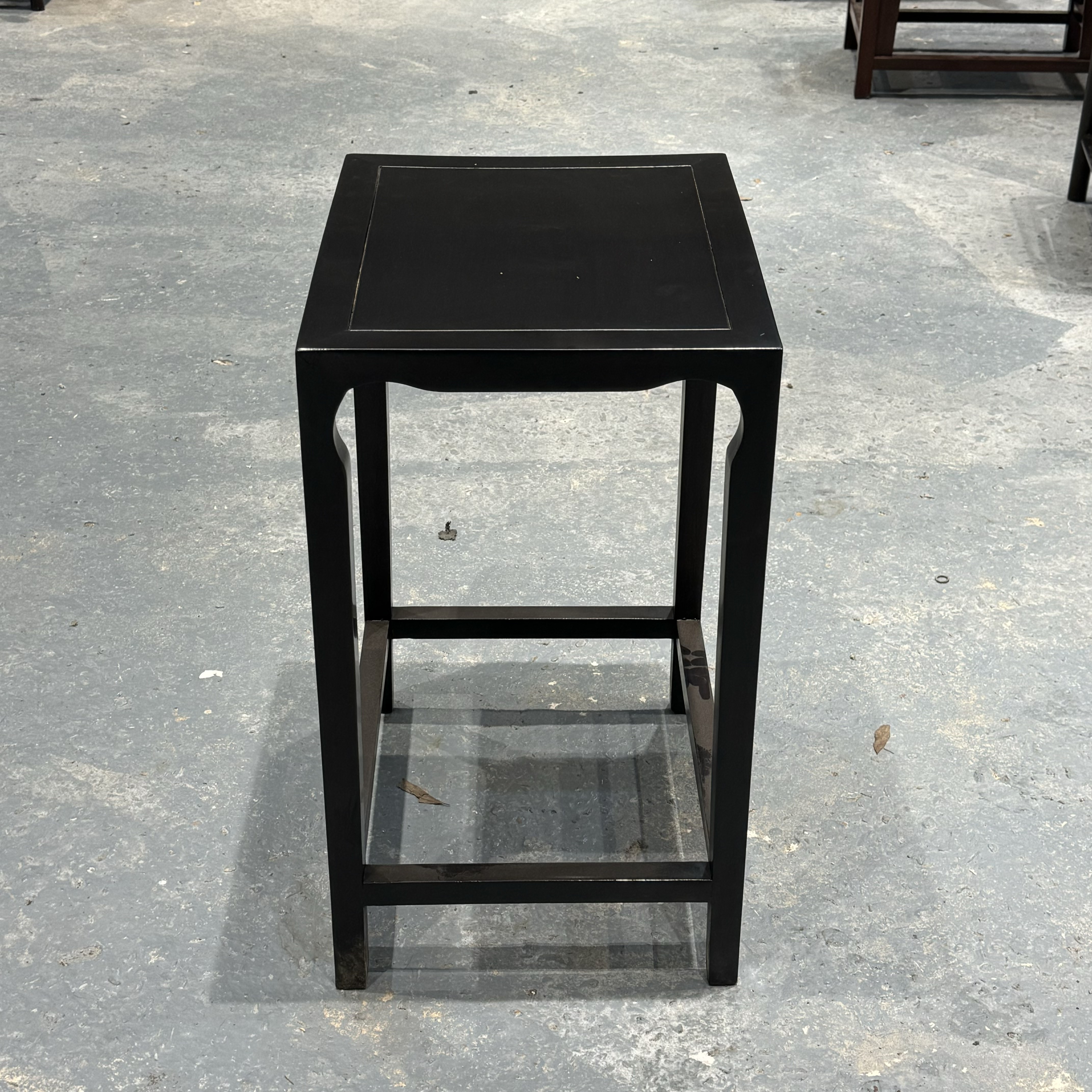 黑檀实木中几角几花架家用办公48*38新中式阳台方几客厅简约桌子