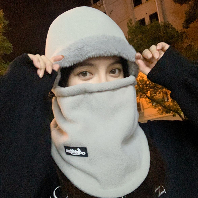 帽子男女口罩围脖一体厚冬季韩版骑行防寒网红保暖套头帽披肩护颈