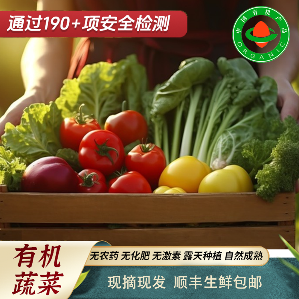 【顺丰包邮】3斤有机蔬菜自选-小蜜蜂农场新鲜现摘夏季有机蔬菜