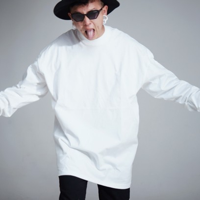 塔鸡卡2025 最新男女同款 小领口宽松版长袖