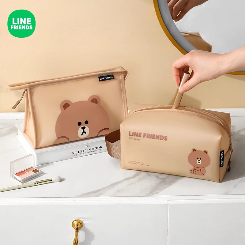 LINEFRIENDS旅行洗漱包大容量化妆包便携外出卡通新款防水PVC袋