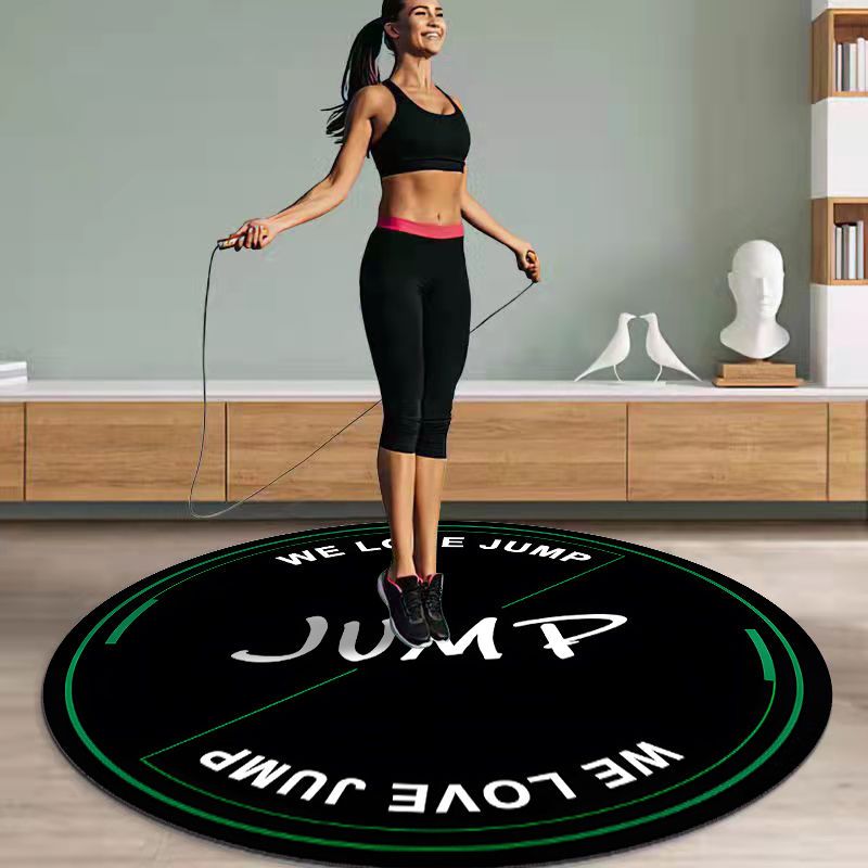 跳绳垫子隔音减震垫圆形地毯室内健身垫防震防滑瑜伽垫静音跳操垫