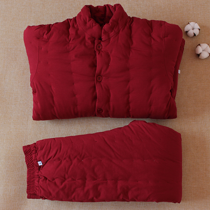 纯棉花手工棉袄棉裤套装女士休闲冬季成人保暖加厚高腰外套棉衣