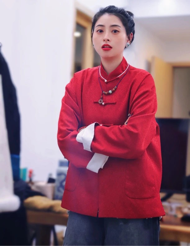 一路长红·新年战袍（立领常规小衫）