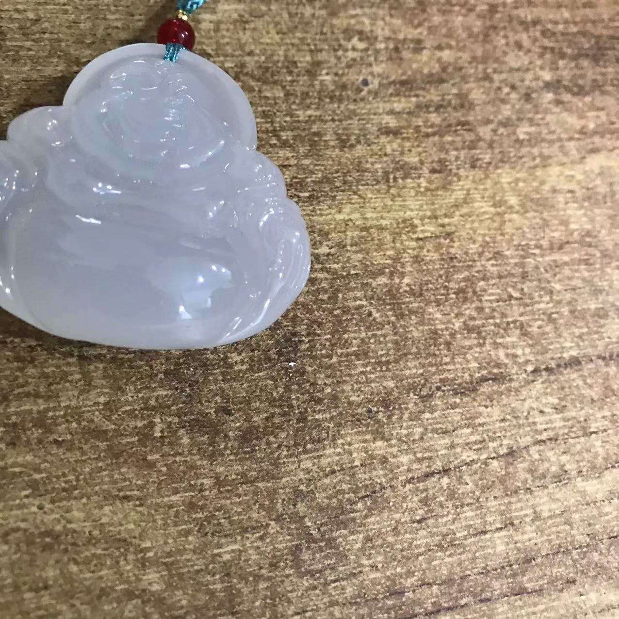 197---   弥勒 白 挂件   家居摆件