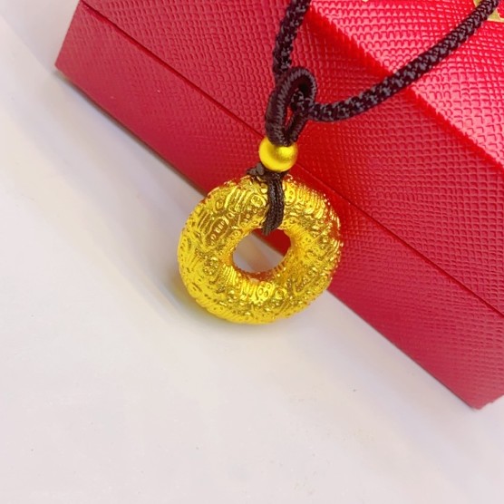 铜合金吊坠 时尚百搭精品 百福平安扣手工DIY吊坠可调节