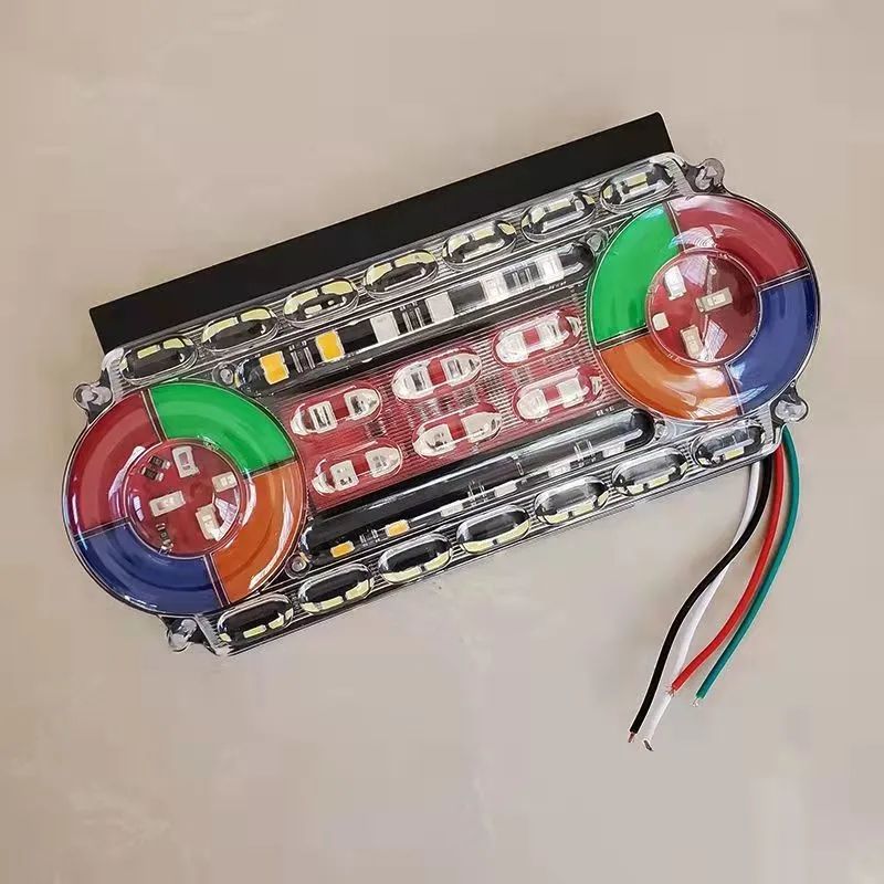 彩虹后雾灯爆闪灯