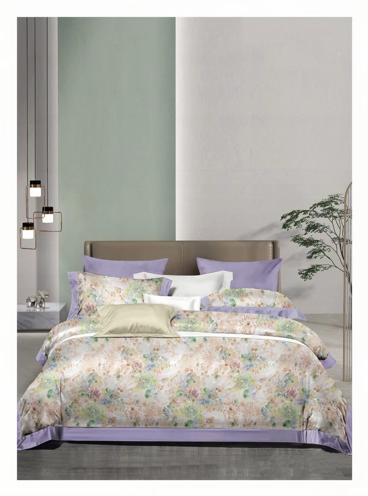 数码印花长绒面四件套轻奢斜纹亲肤简约磨毛欧式