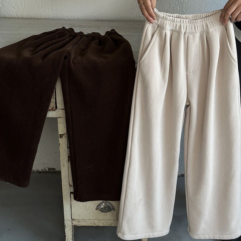 【破价款】醒妈女童冬款灯芯绒裤子加绒加厚直筒裤